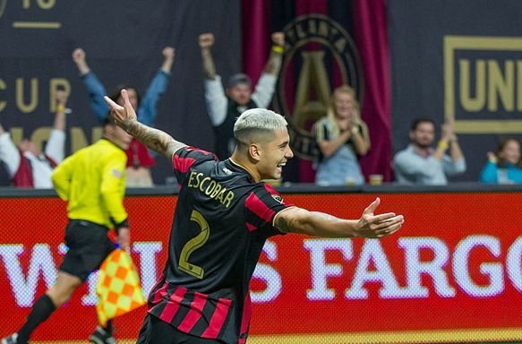 Franco Escobar after scoring the winner; Photo Credit: John Adams/Icon Sportswire via Getty Images