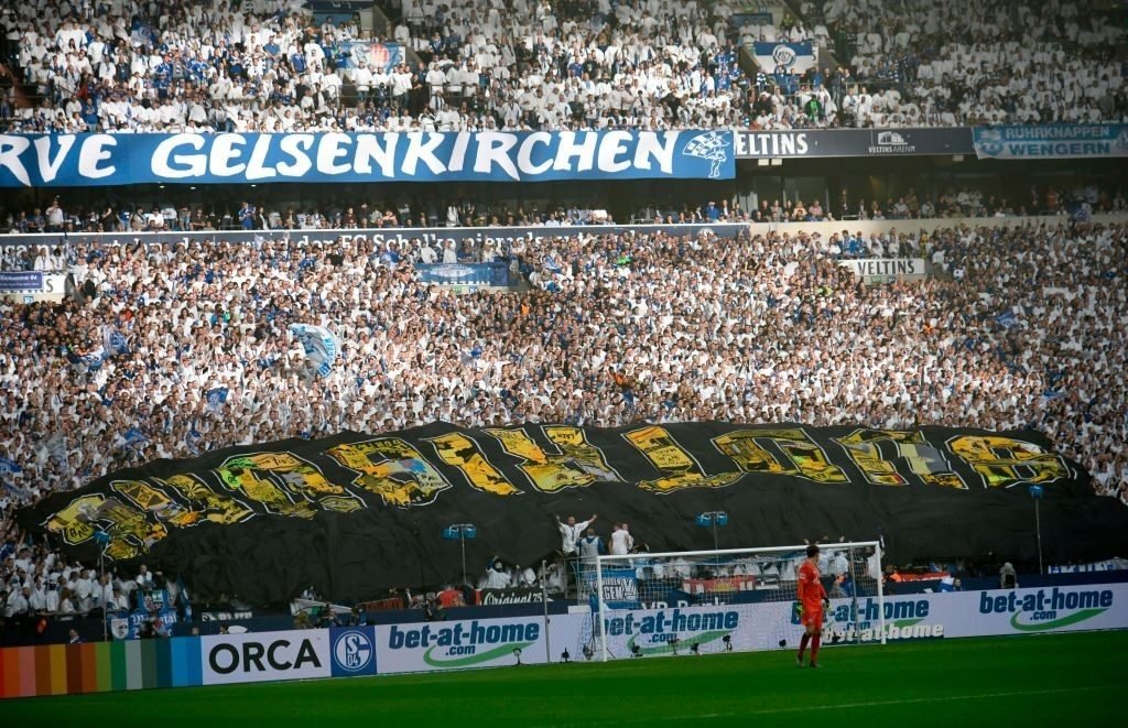 Gelsenkirchen during the Revierderby. Foto: Ina Fassbender/AFP via Getty Images