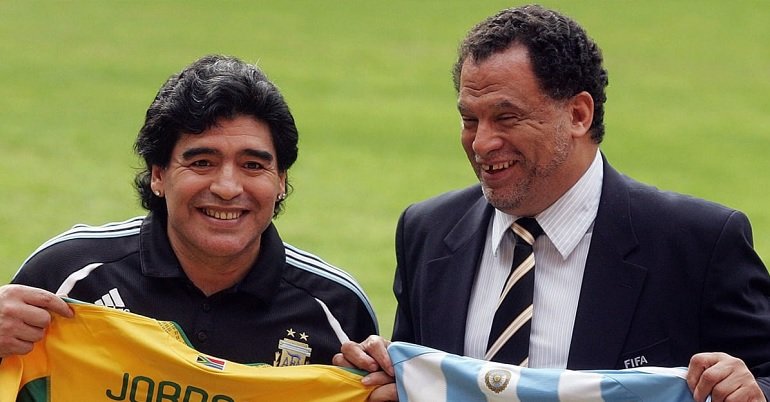 Maradona and Danny Jordaan